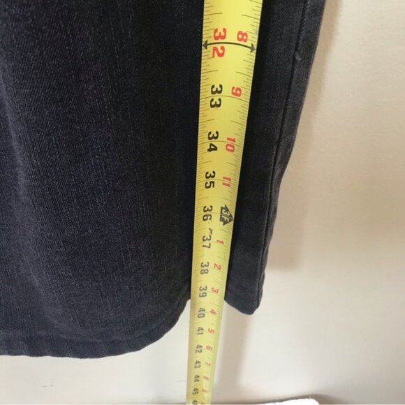 Levi's 414 Classic Straight Leg High Waist Stretch Boot Zip Black Denim Jeans 20 - Picture 12 of 14